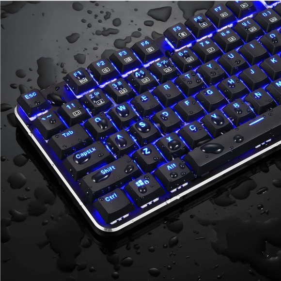 EagleTec LED Blue Blacklit Mechanical Gaming Keyboard - Picture 6 of 11